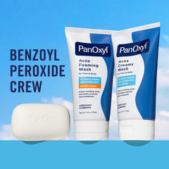 PanOxyl on the face demonstrates pore cleaning and blemish prevention use.