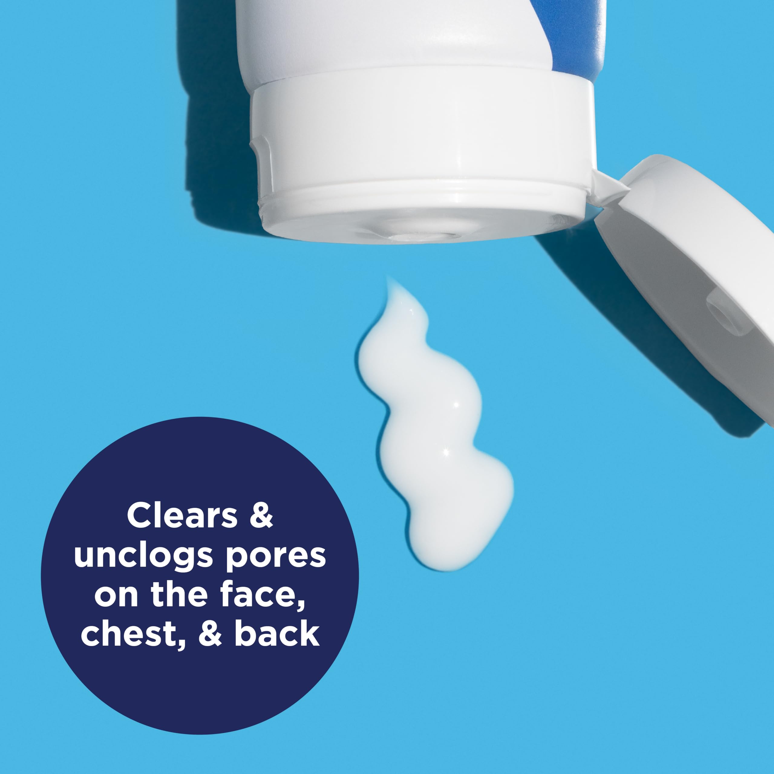 PanOxyl creamy foam closeup highlights gentle lather for effective cleansing.