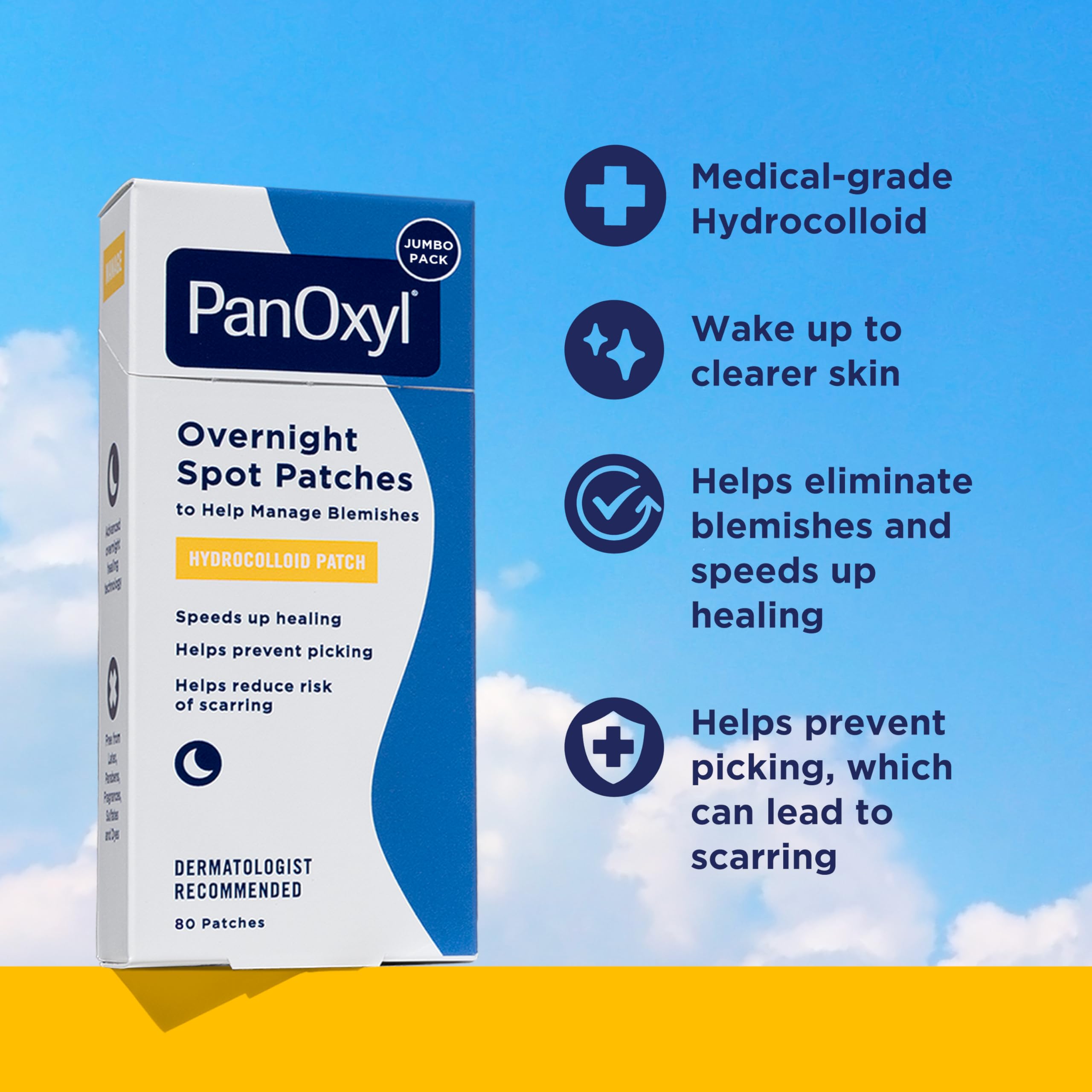 PanOxyl PM Overnight Patch protecting skin from dirt while you sleep