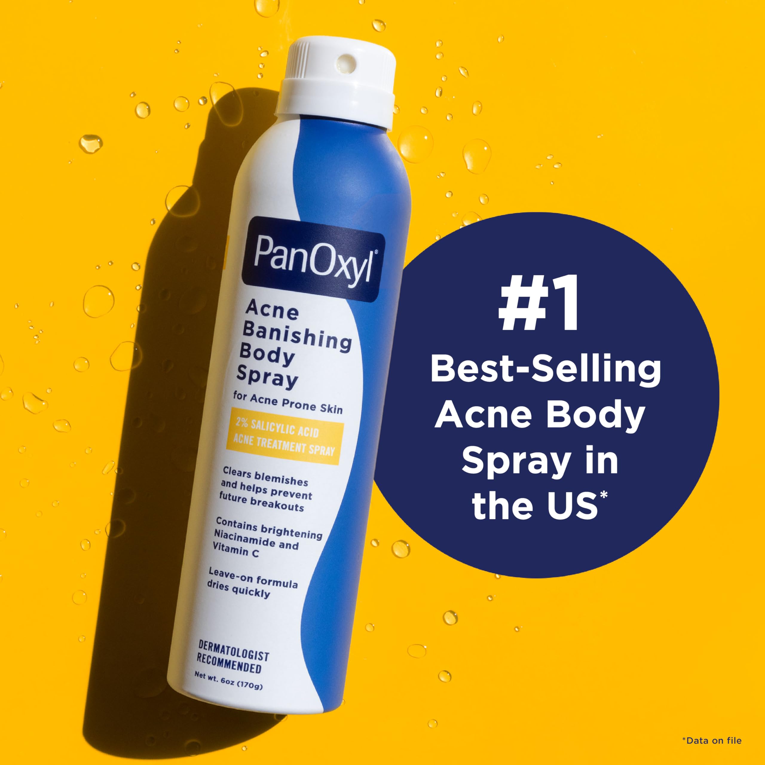 Witch Hazel and Aloe soothe skin during PanOxyl spray application.
