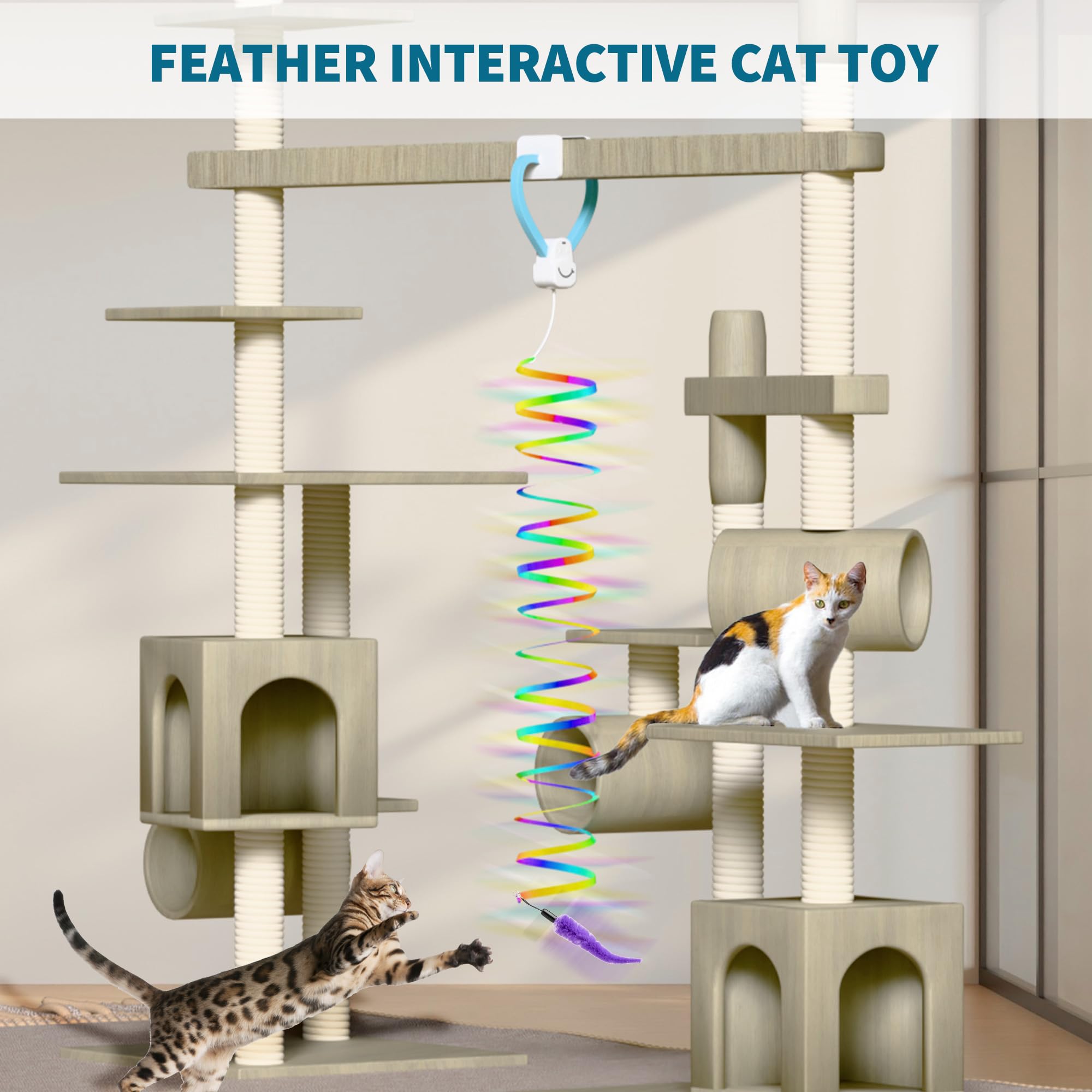 PANRIO feather attachment adds fluttering lure to spark chasing instinct.