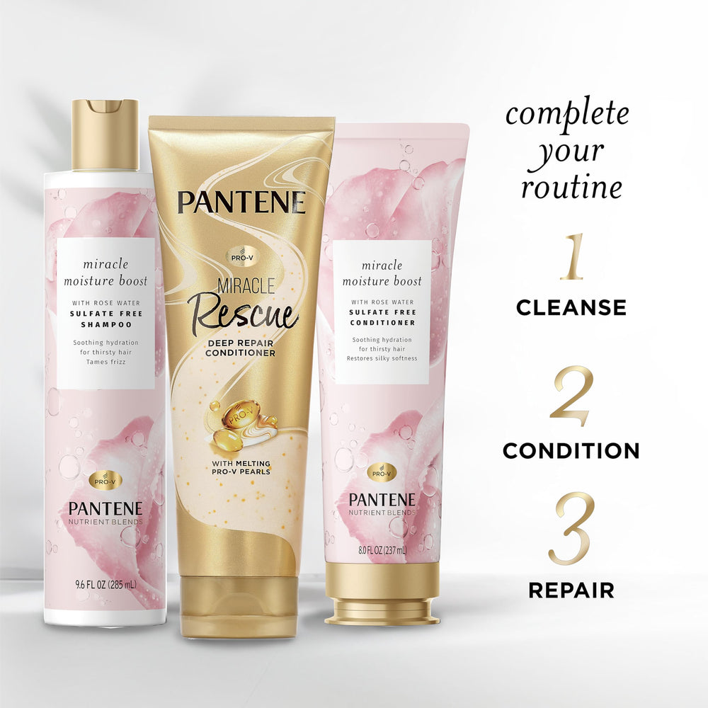 Pantene Nutrient Blends conditioner creamy texture captured for lush hair.