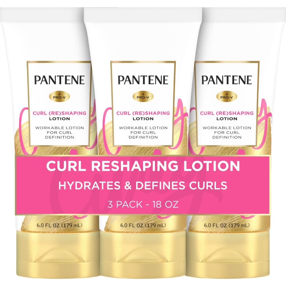 Pantene Pro-V Curl Cream bottle pouring for easy application