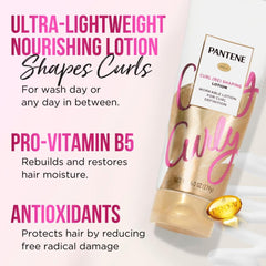 Pantene Pro-V Curl Cream on wet hair for defined frizz-free curls