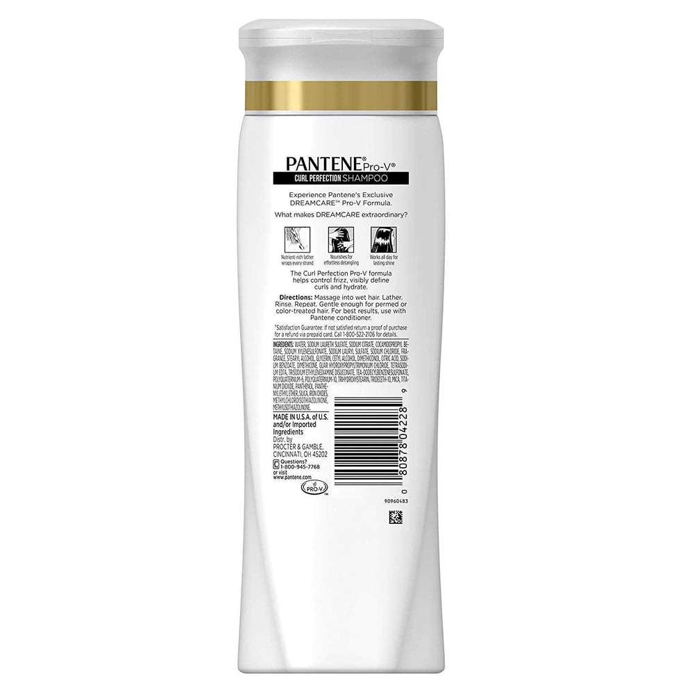Pantene Pro-V Curly Perfection Shampoo close up of lather showing frizz control