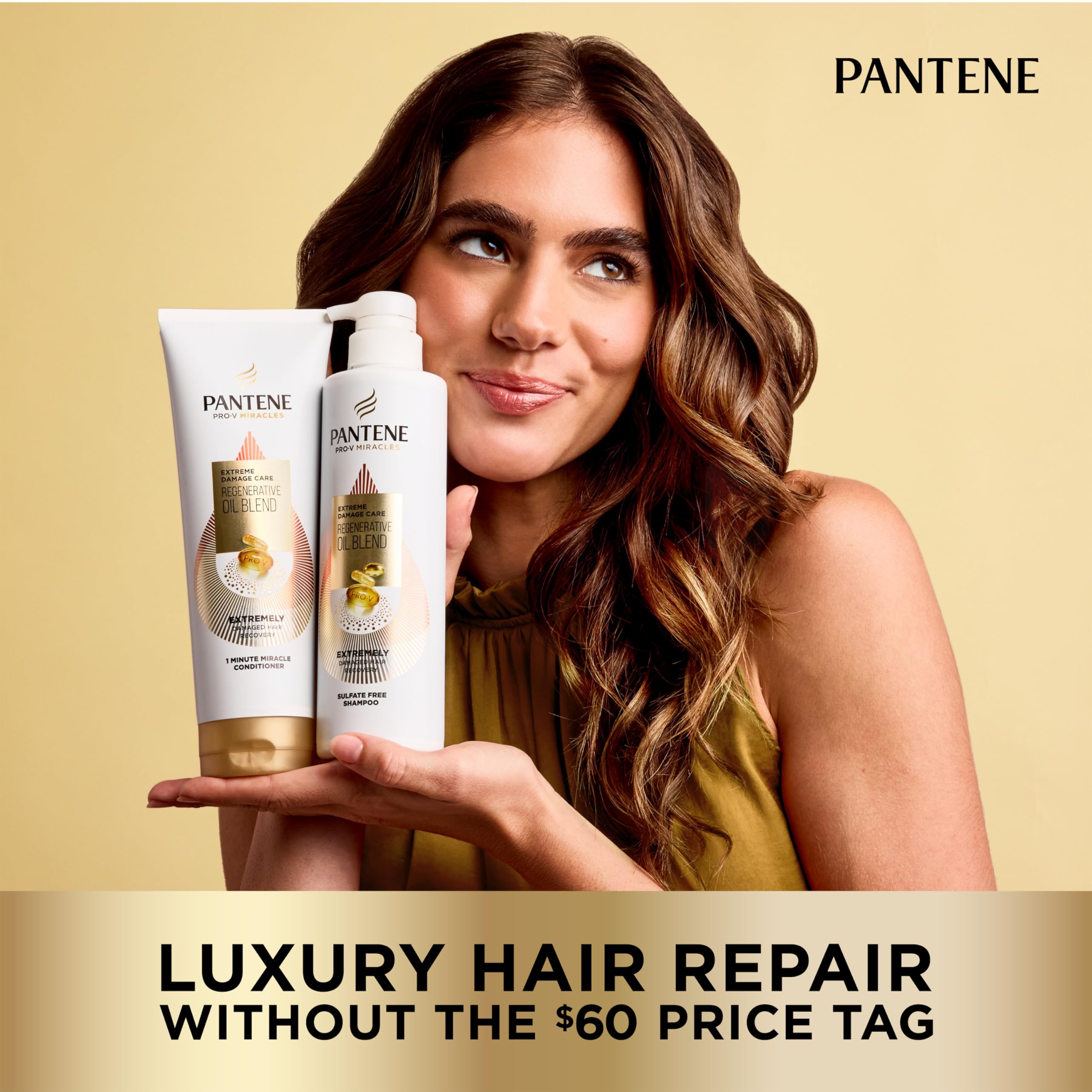 Pantene Pro-V Miracles lathering action shown in shower.