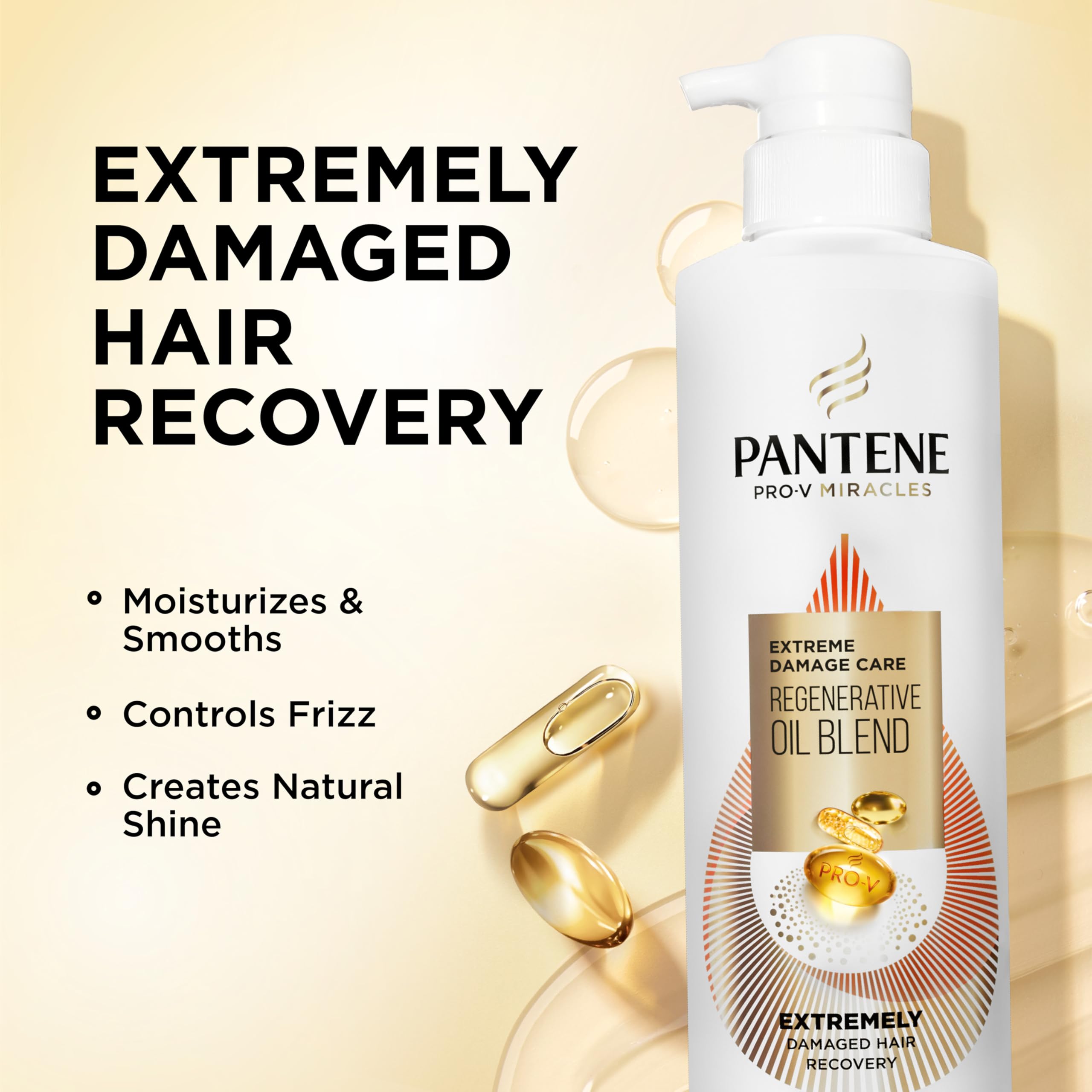 Pantene Pro-V Miracles regenerative oil blend highlights nourishing oils.