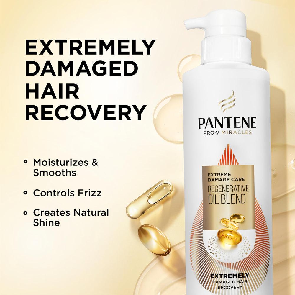 Pantene Pro-V Miracles regenerative oil blend highlights nourishing oils.