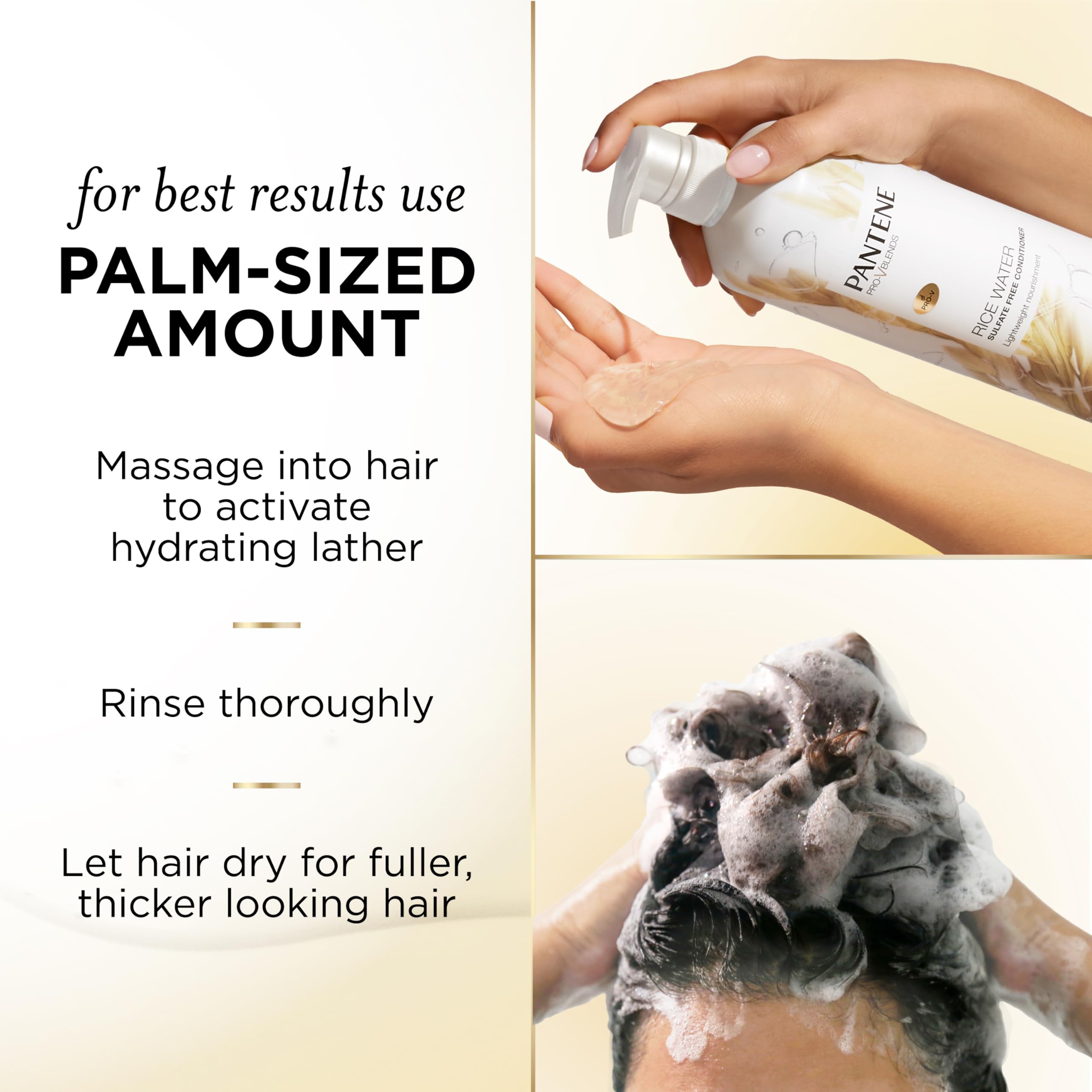 Pantene Pro-V Nutrients Vitamin B5 bottle shows repair and strength