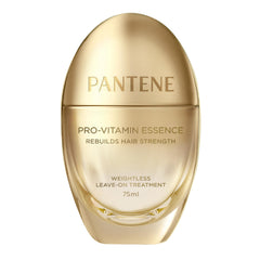 Pantene Pro-Vitamin Essence bottle pour showing convenient daily mist for hair strength