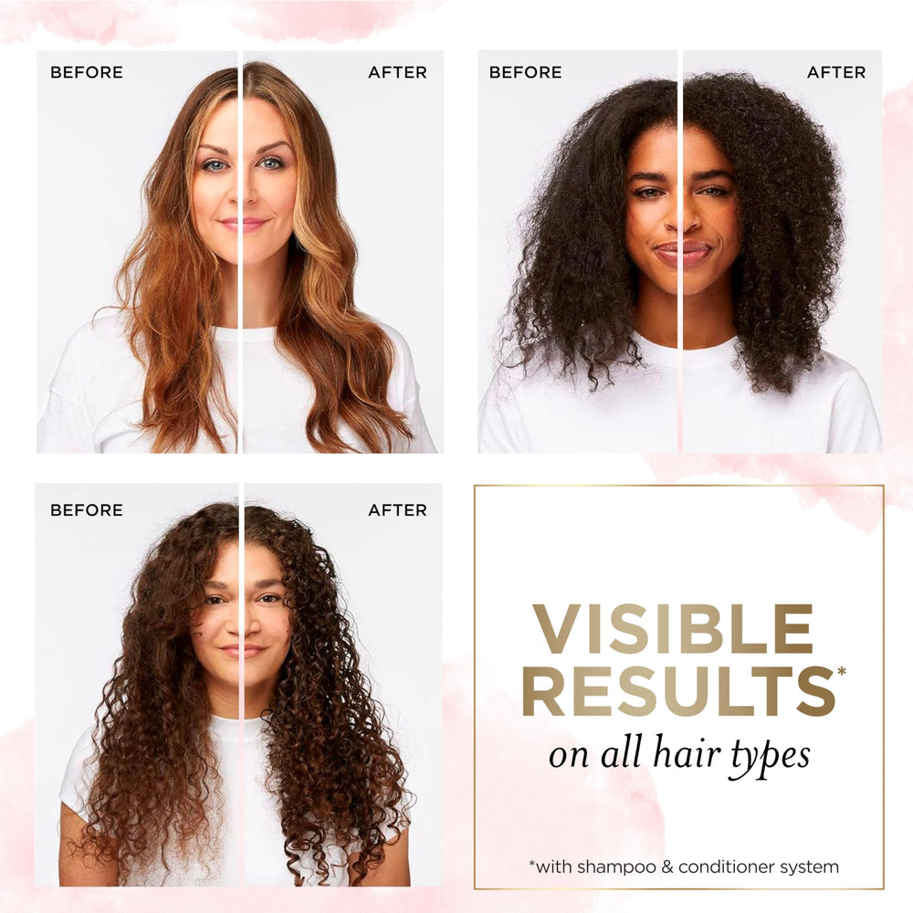 Pantene Rose Water Conditioner ingredients icons illustrate Pro-V nutrients