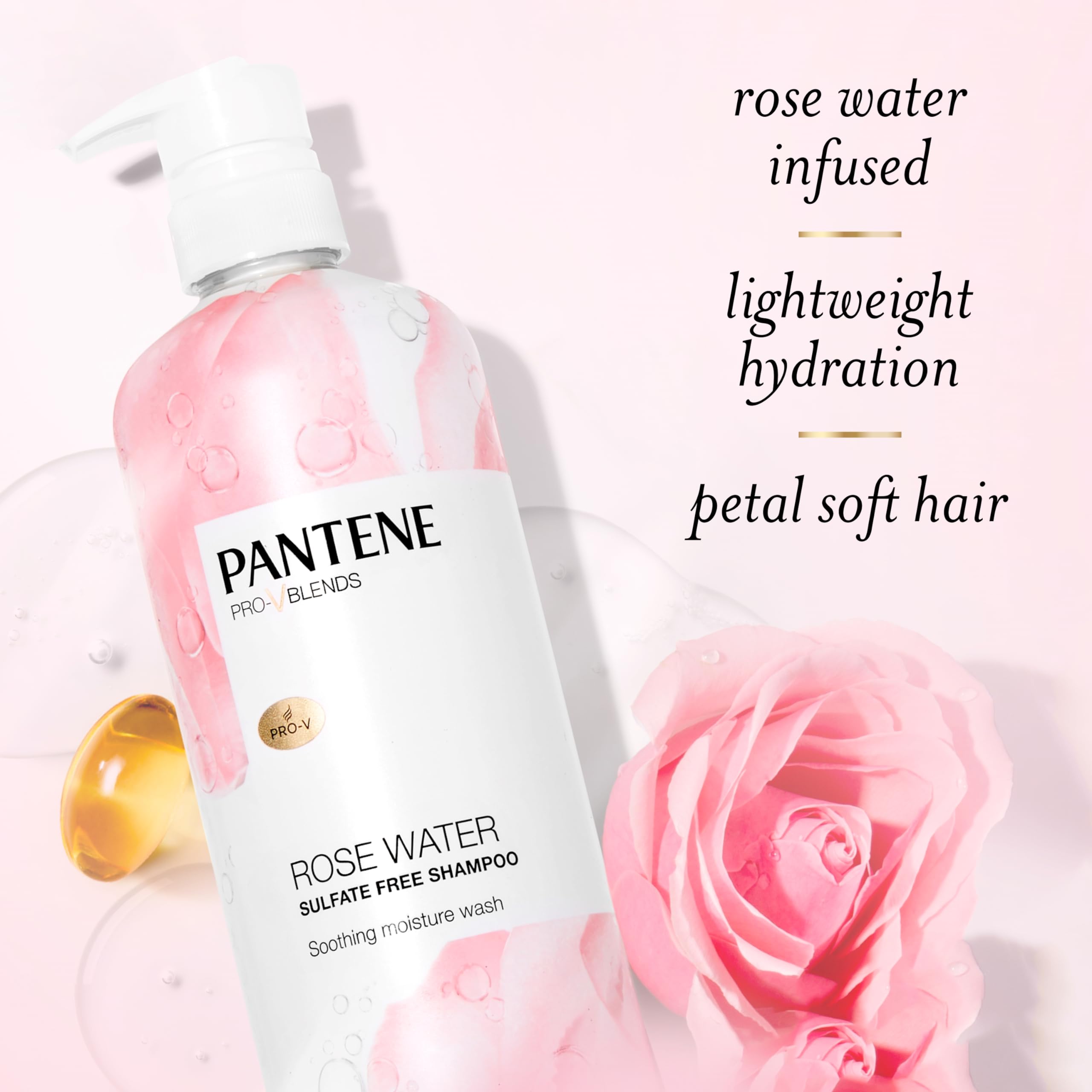 Ingredients panel notes Vitamin B5 and antioxidants for healthier-looking strands.