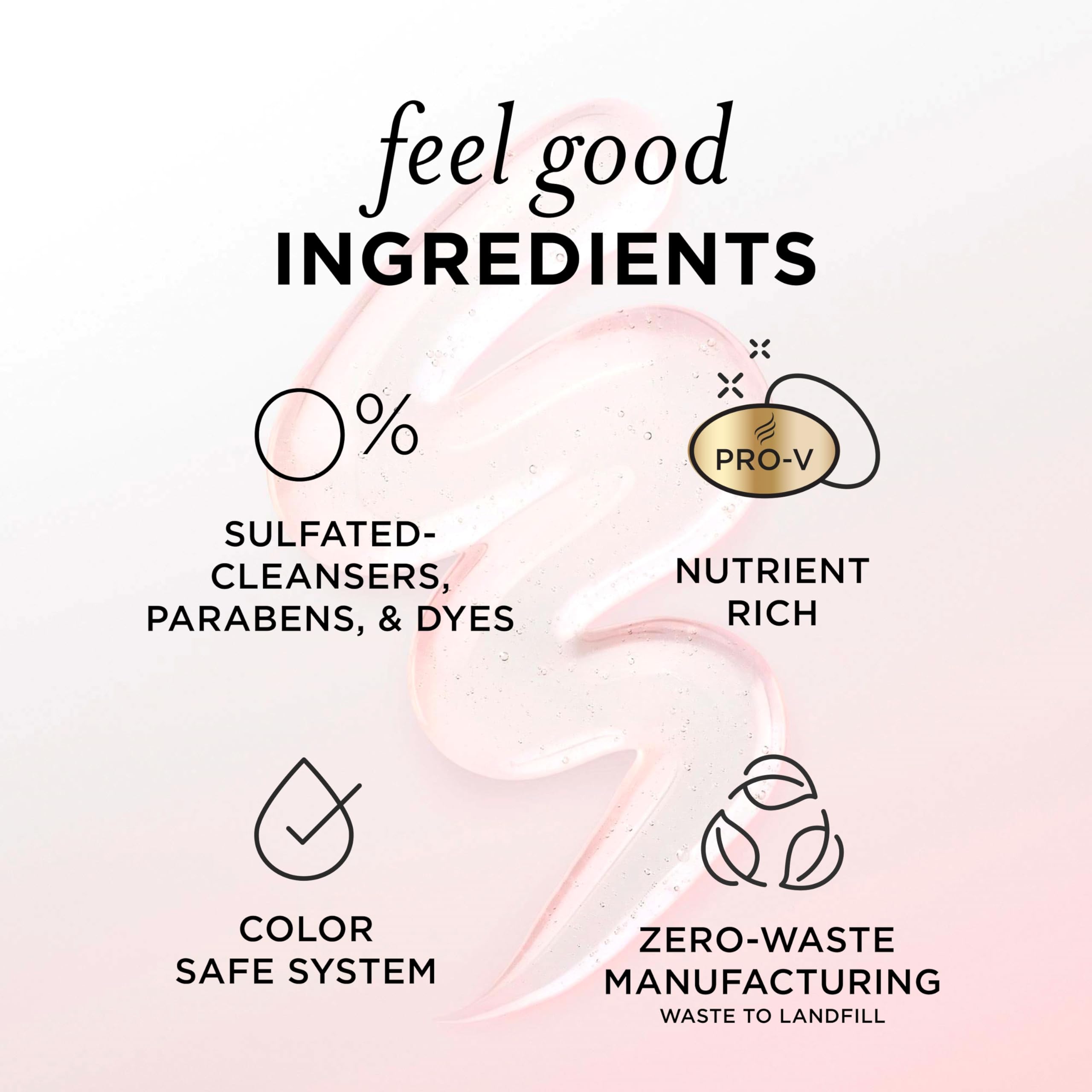 Label emphasizes color-safe, sulfate-free, and dye-free formula.