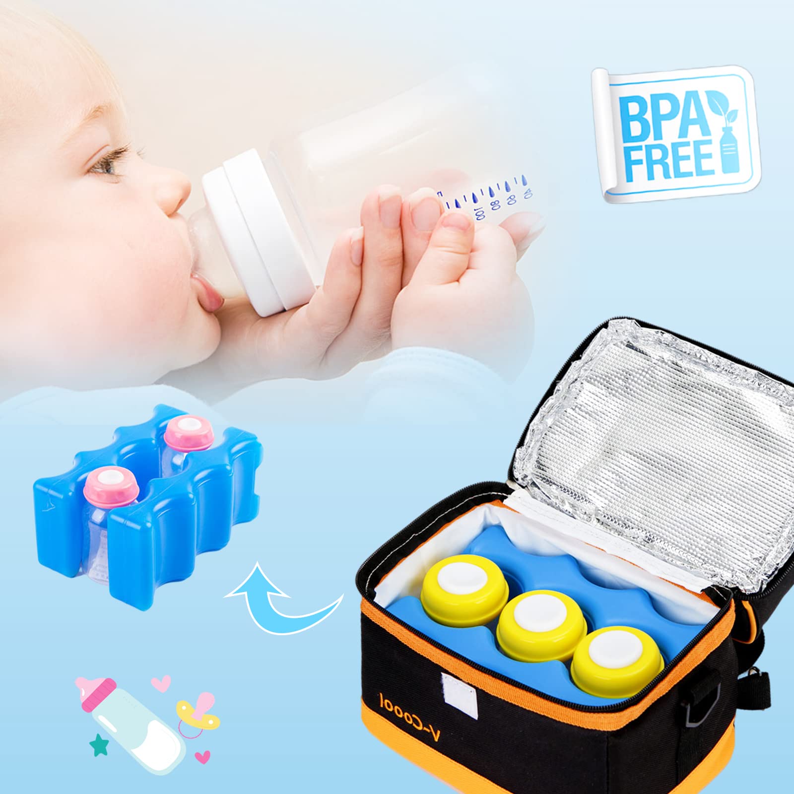 Panxxsen baby bottles stay chilled on the go with this pack