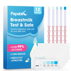 Papablic alcohol test strip for breastmilk with rapid 2-minute results for moms.