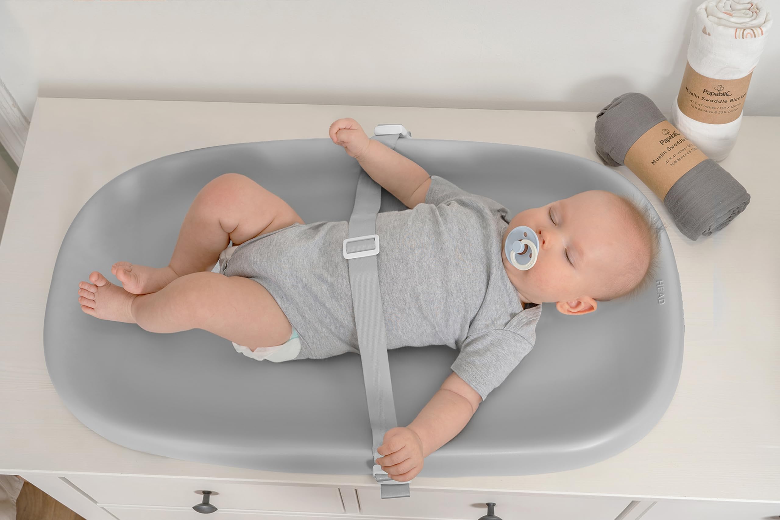 Papablic waterproof fabric and non-slip bottom keep surfaces clean and stable