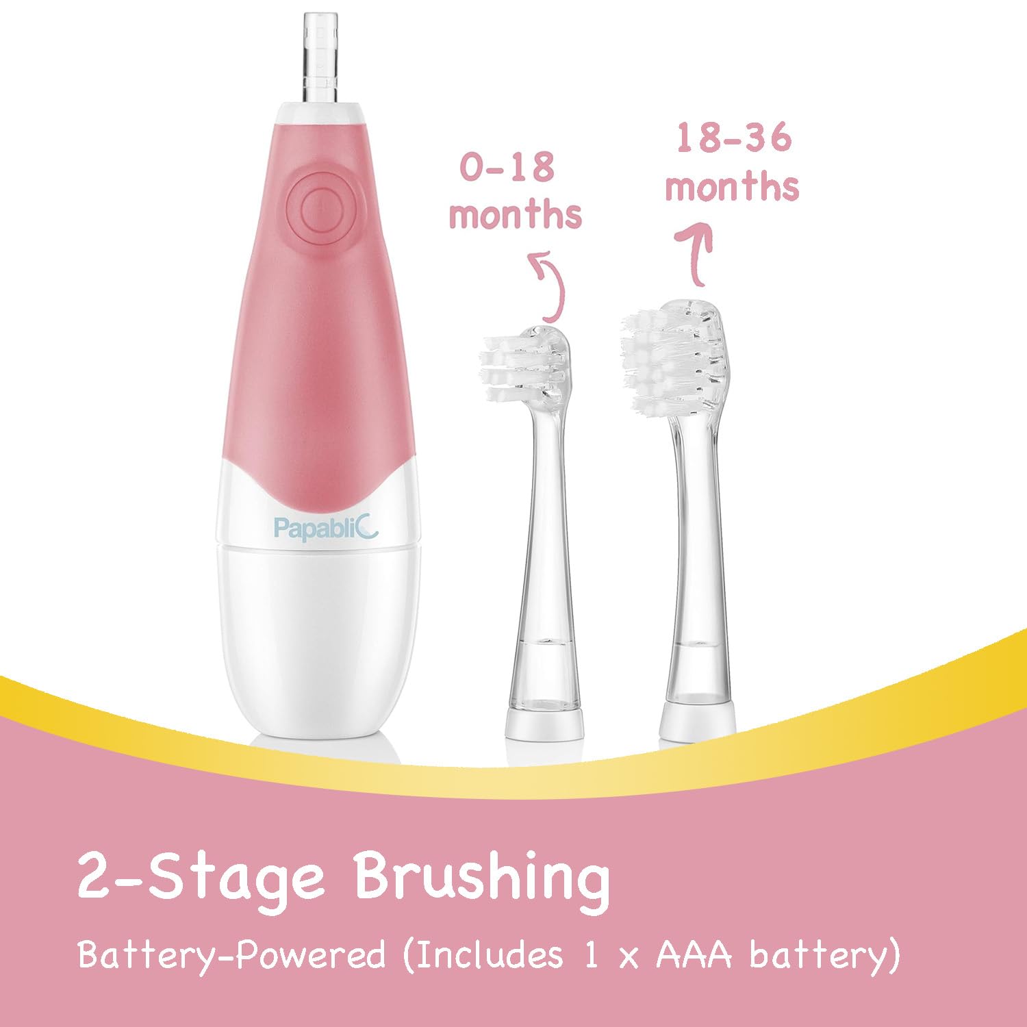 Papablic BabyHandy compact ergonomic handle fits tiny hands comfortably.