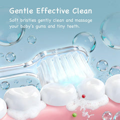 Papablic BabyHandy LED light feature helps caregivers monitor brushing sessions.