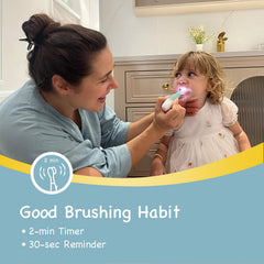 Papablic BabyHandy ultra-soft bristles gently cleanse and massage gums.