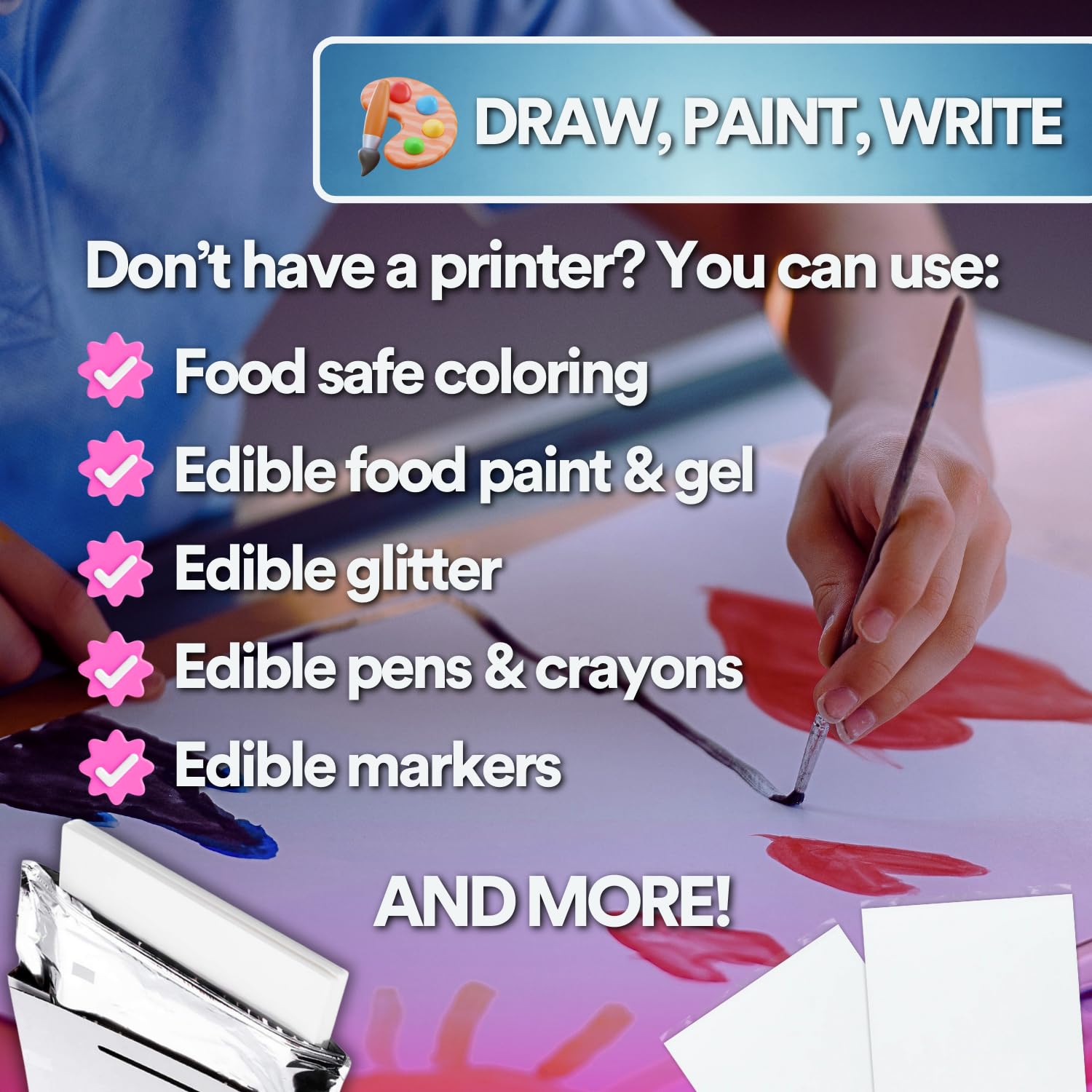 paper2eat easy-to-apply sheets enhance pies cookies and cakes