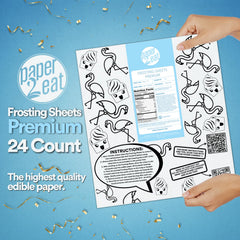 paper2eat frosting sheets printed in high resolution for vivid designs