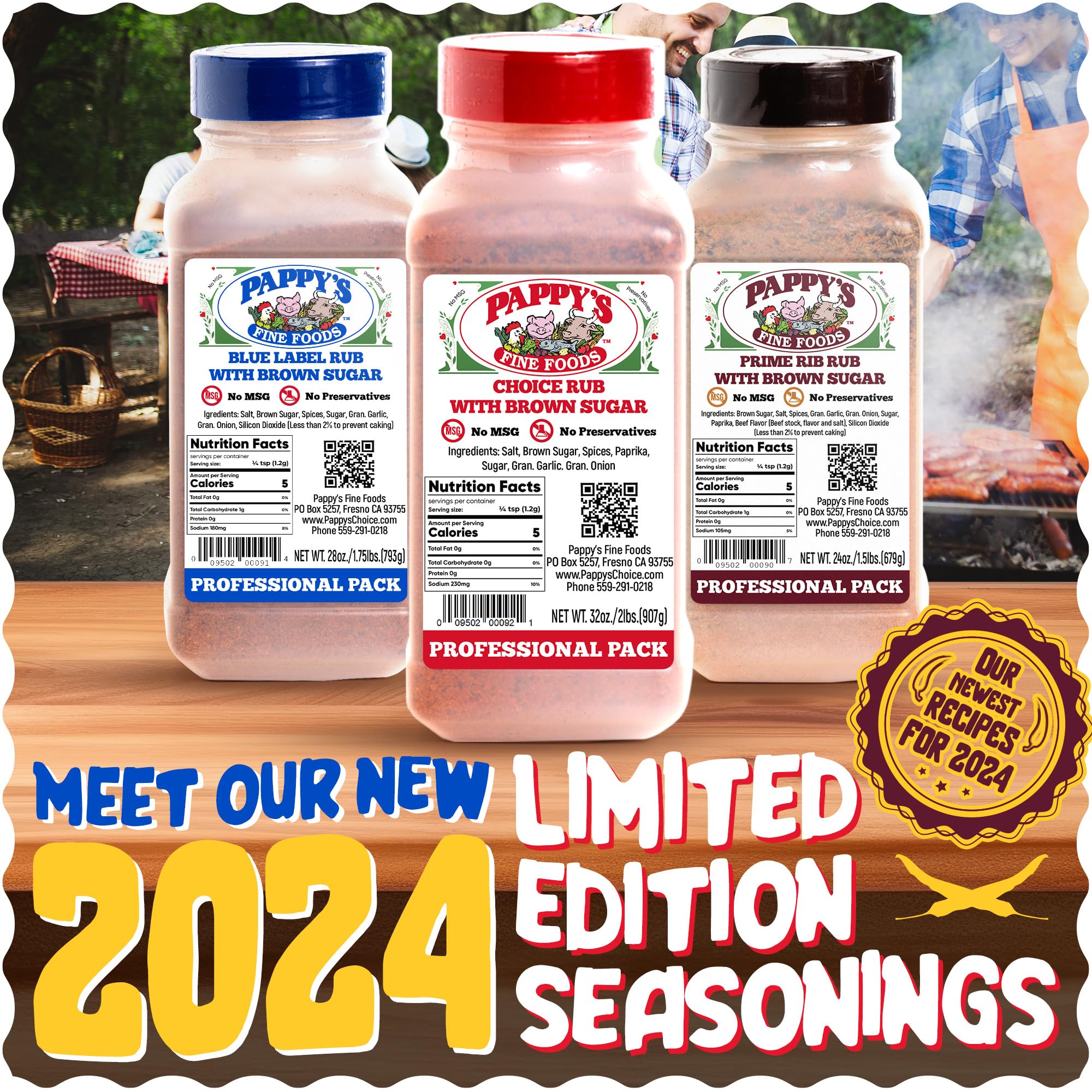 Kitchen setup featuring Pappy's Choice seasoning for versatile family meals