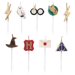 Papyrus Harry Potter candles with lightning bolt for magical cake decoration