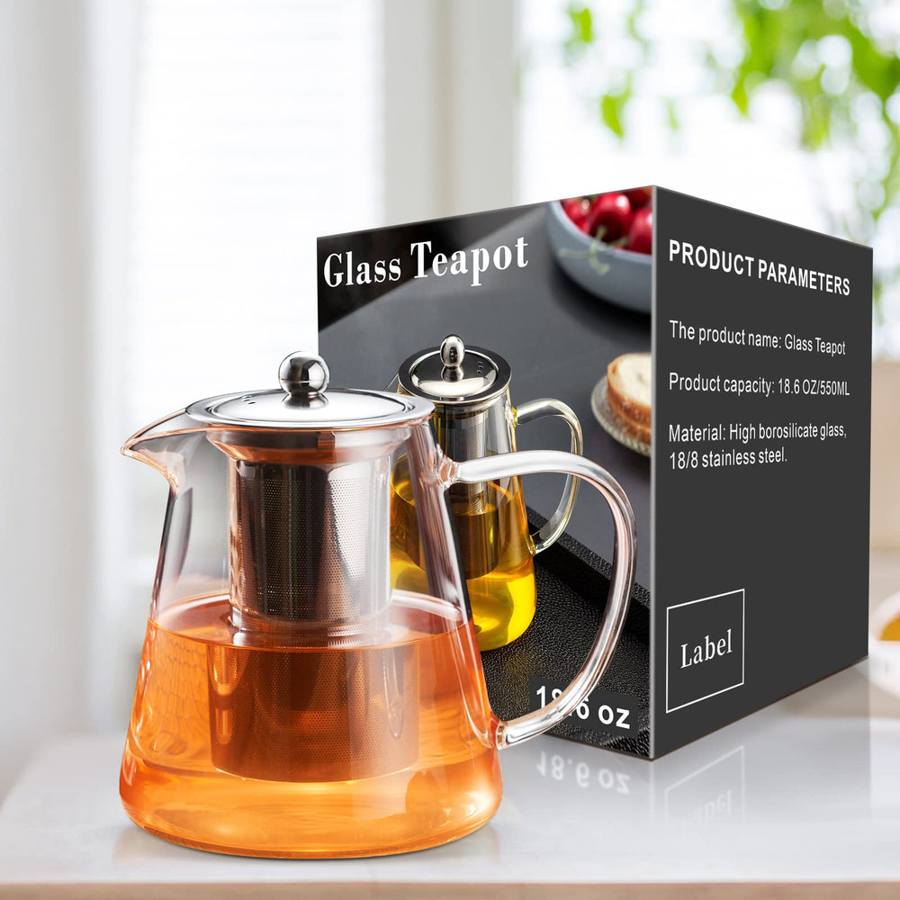 Clear PARACITY glass showcases blooming and herbal teas as they brew.