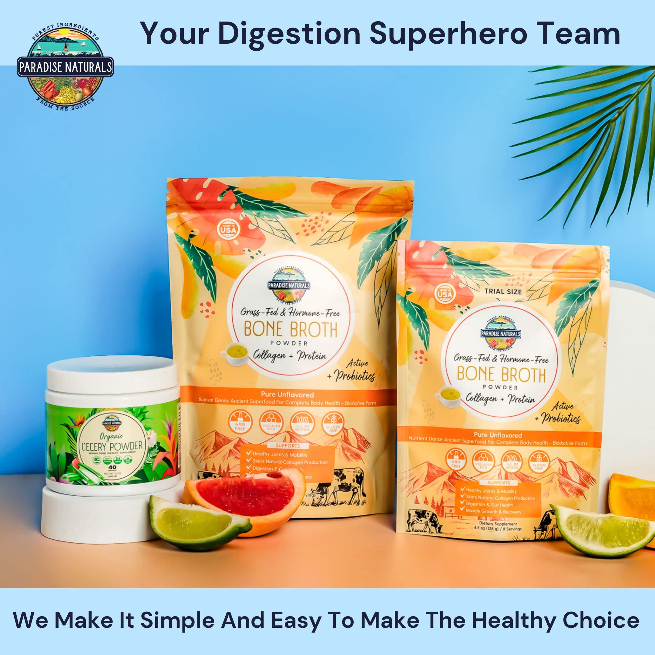Paradise Naturals kitchen uses suggest smoothies and baking applications