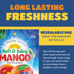 Paradise Valley gluten-free dried mango slices support gluten-free snack options.