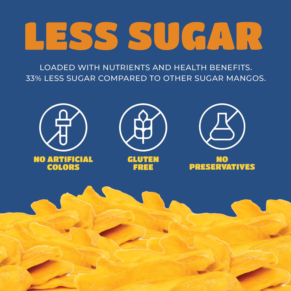 Paradise Valley dried mango slices naturally ripened for rich tropical flavor.