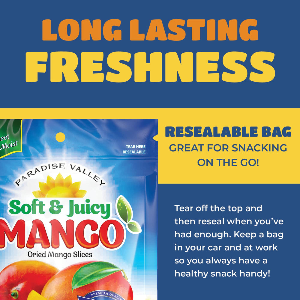 Paradise Valley vegan-friendly dried mango slices ideal for recipes.