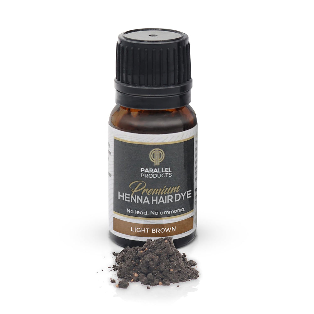 Beard tinting with the henna kit for refreshed facial color.