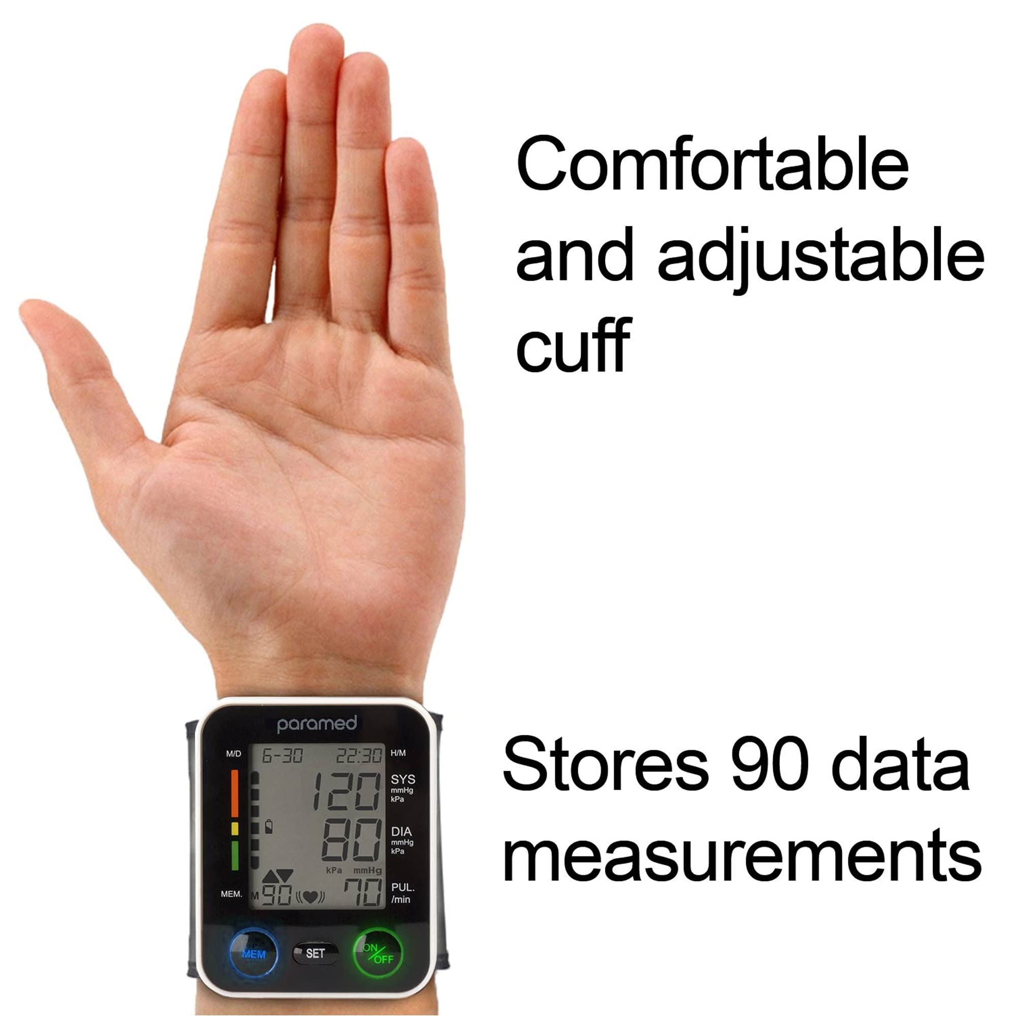 Paramed BP cuff universal size fits 5.3–7.6 inches for comfortable readings