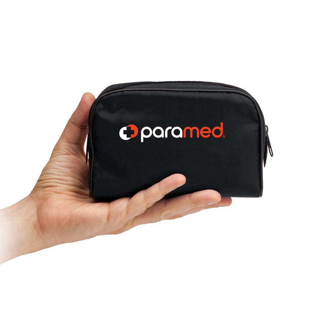 Paramed complete kit layout illustrates compact, durable BP cuff system on the go