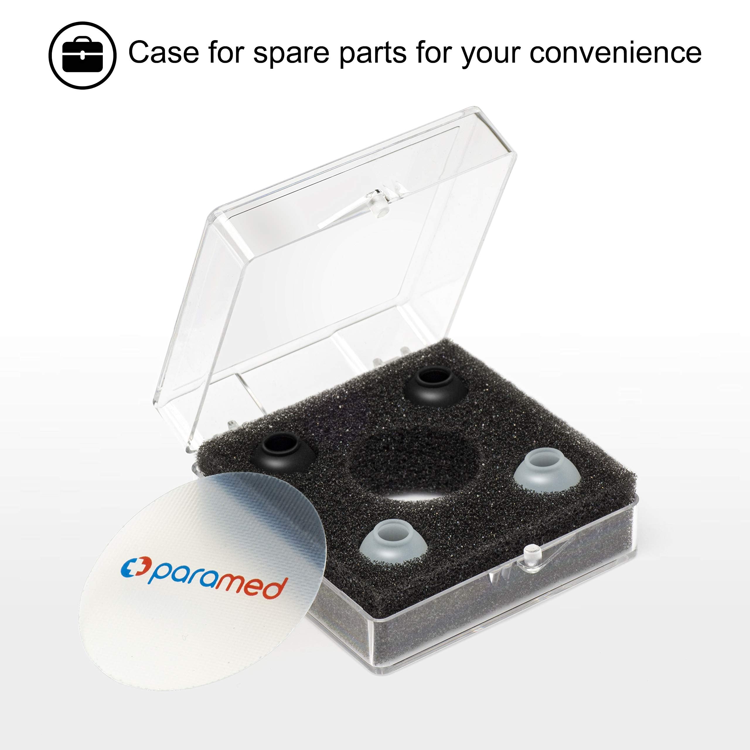 Paramed extra diaphragm and durable latex-free tubing for long-term use.