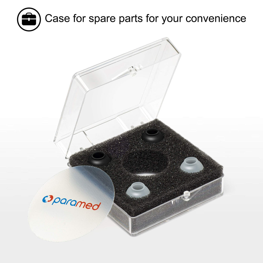 Paramed extra diaphragm and durable latex-free tubing for long-term use.