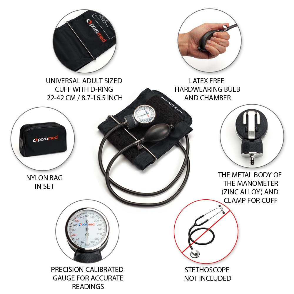 Paramed universal cuff 22-42 cm close-up adjustable for self measurement