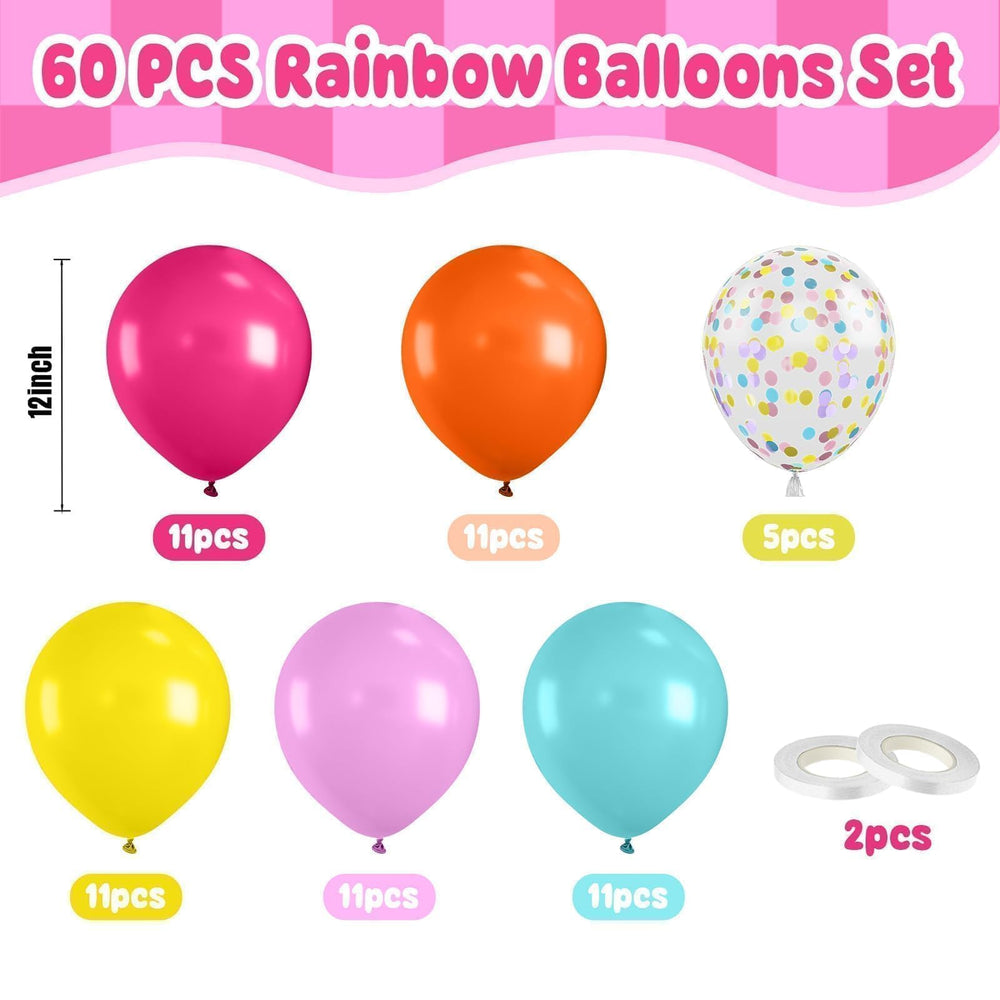 Paready Rainbow Balloons hot pink set for bold color accents