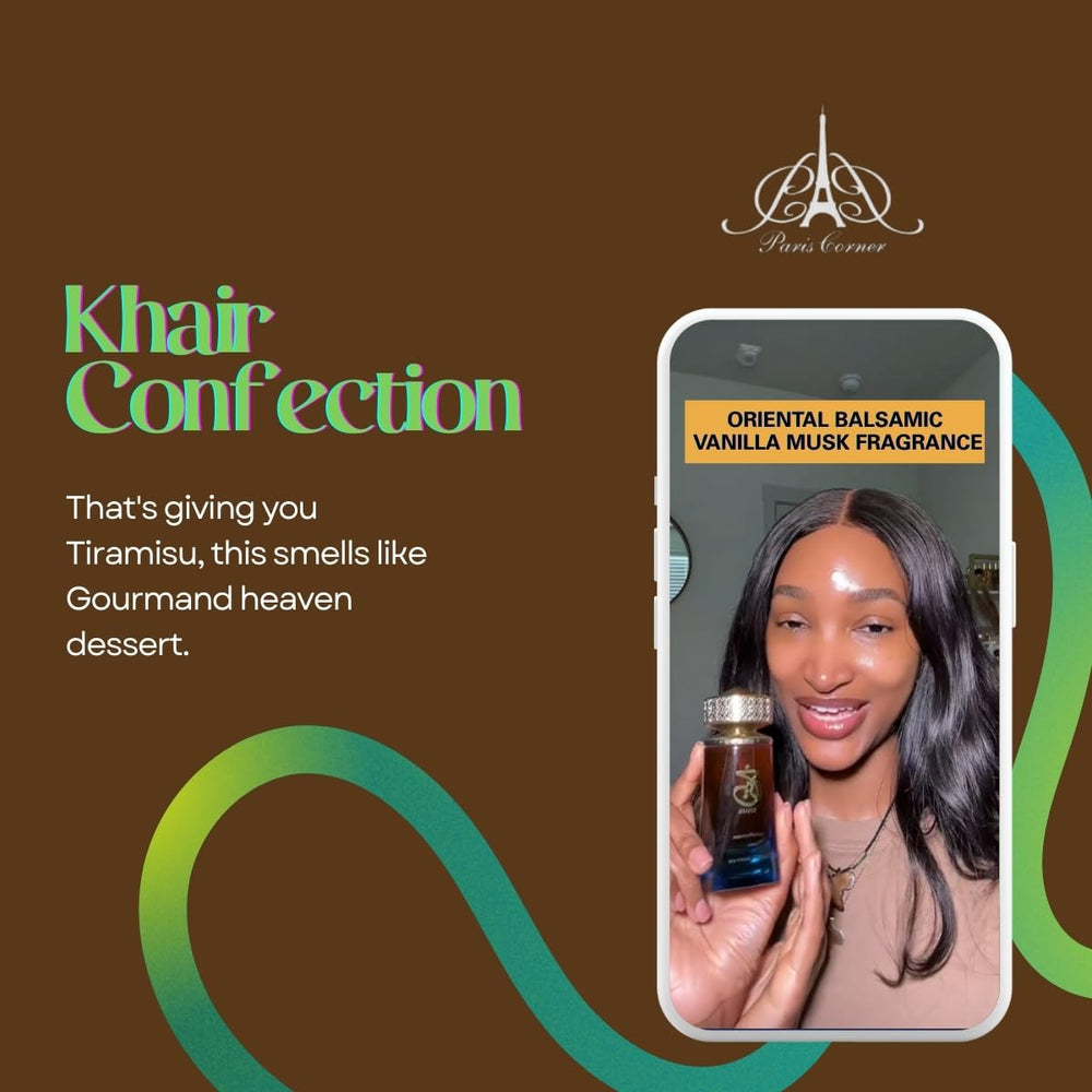 Paris Corner Khair Confection whipped-cream layer adds creamy richness to the scent.