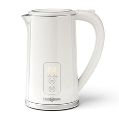 Paris Rhône Electric Kettle displays real-time temperature for precise brewing.