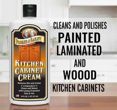 Parker & Bailey Creme being applied on wood to remove grease