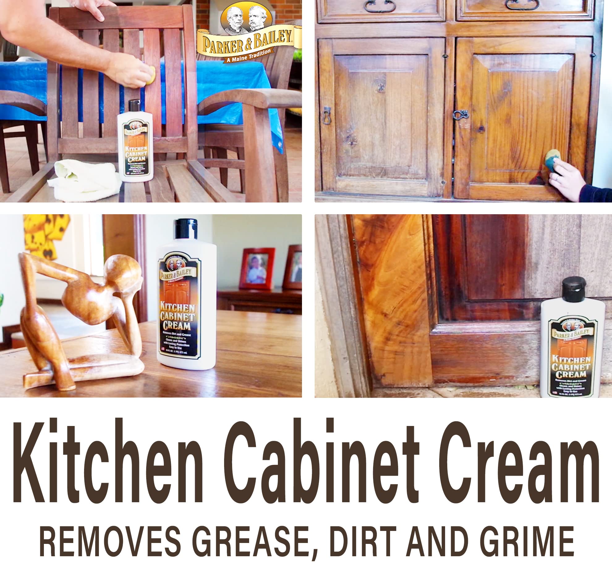 Laminate and painted wood surfaces refreshed by Parker & Bailey Creme
