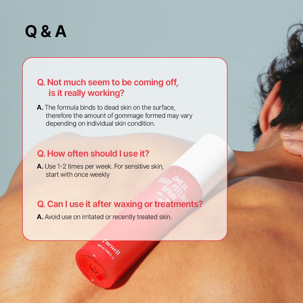 Parnell AHA Omija bottle with pump, ideal for quick daily exfoliation.