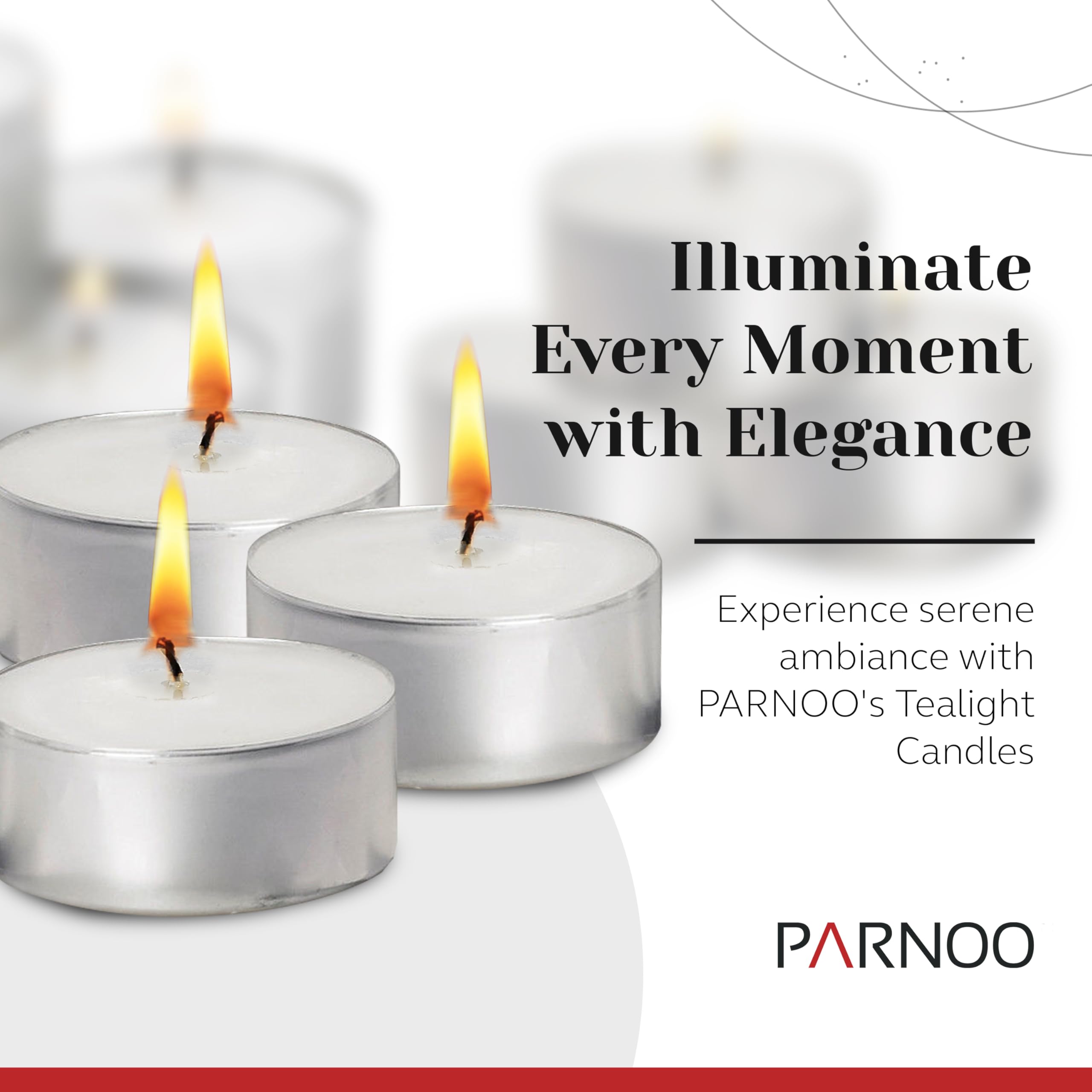 PARNOO tealight candles with six-hour burn boost warm dinner settings