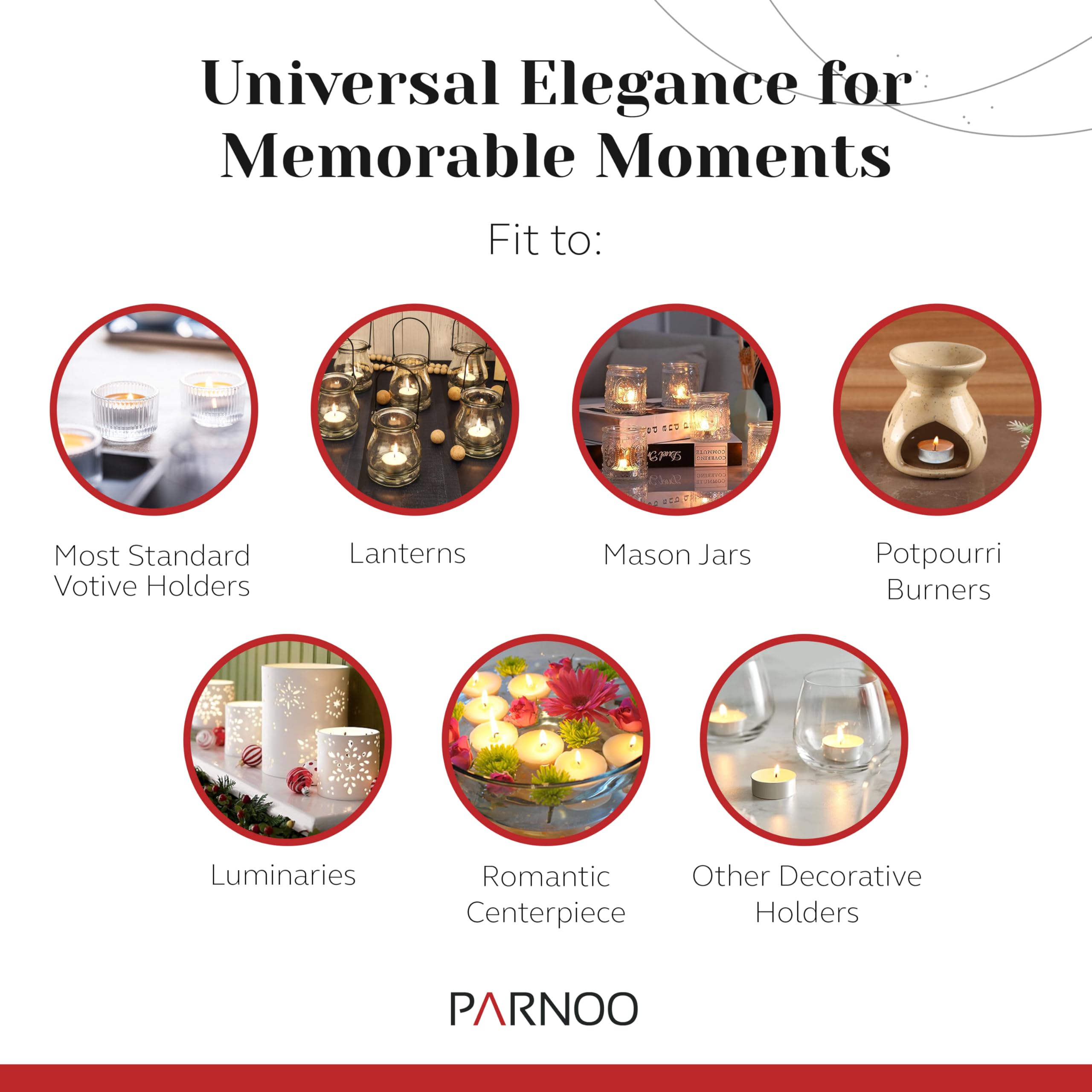PARNOO bulk tealights enhance weddings and spa experiences
