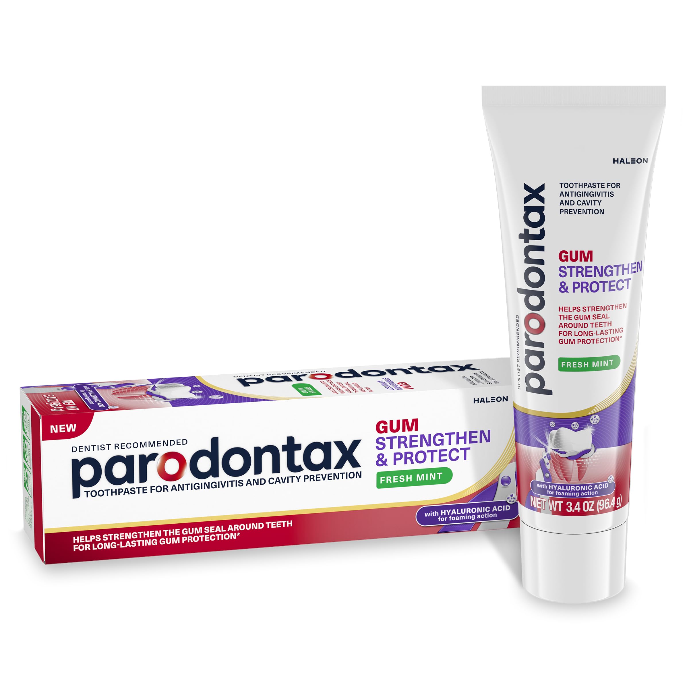 Parodontax Gum Strengthen and Protect toothpaste bottle front view for daily gum care