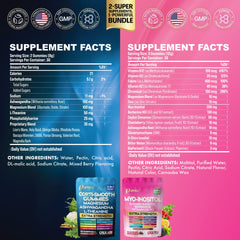 Parrox bottle close-up label highlighting 2-in-1 cortisol support and myo-inositol.