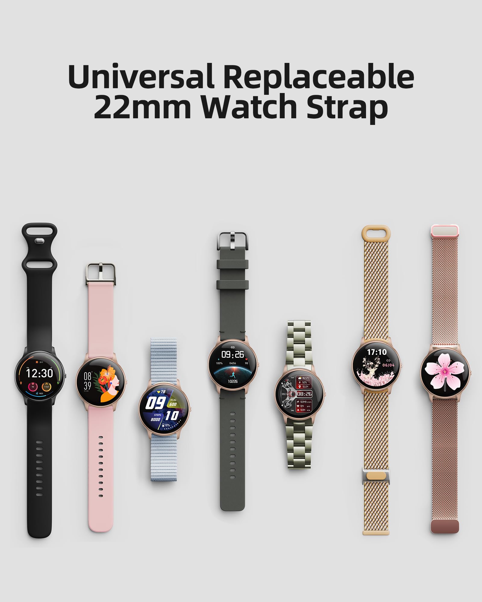 Parsonver Smart Watch compatible with Android and iPhone for broad device pairing.