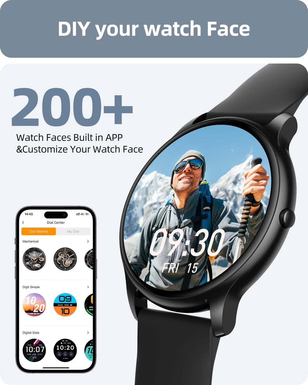 Parsonver Smart Watch long battery life reduces charging interruptions.